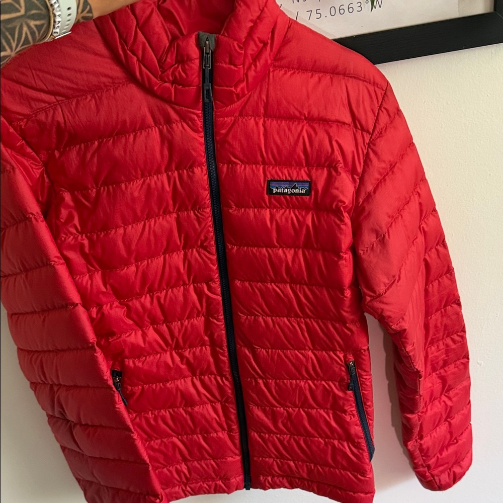 Patagonia men Red Quilted Lightweight Puffer Jacket